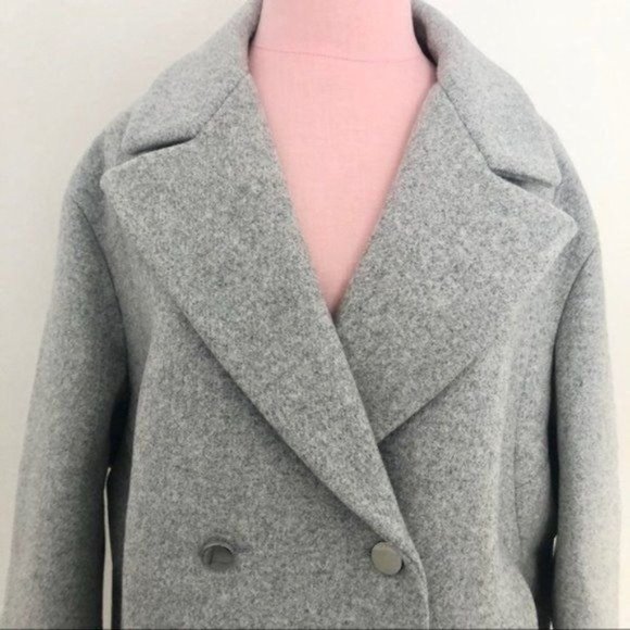 Ted Baker London Agneta Double Breast Crop Jacket in Light Gray Size 6 NWT - Picture 9 of 14